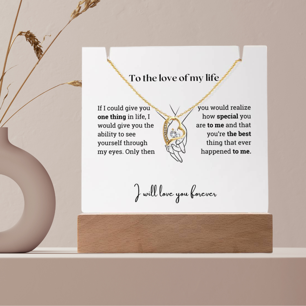 To the Love of My Life Keepsake | Lamp and Necklace -