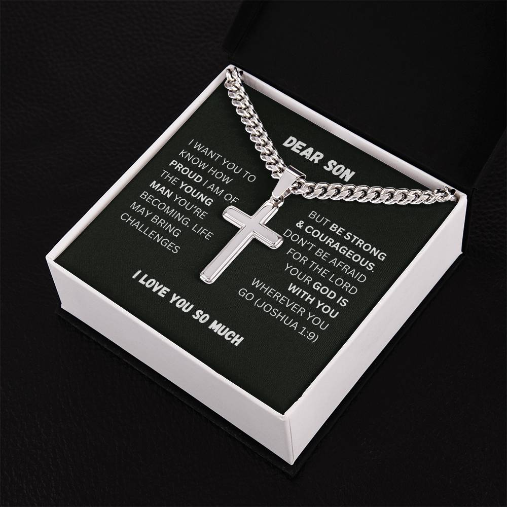 Dear Son Cross Necklace