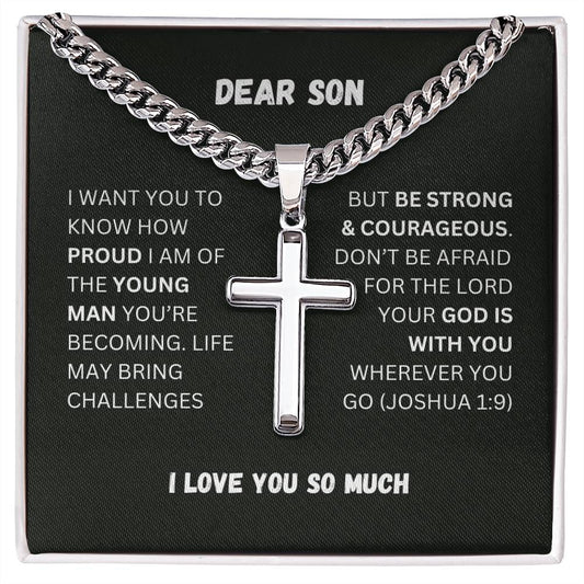 Dear Son Cross Necklace