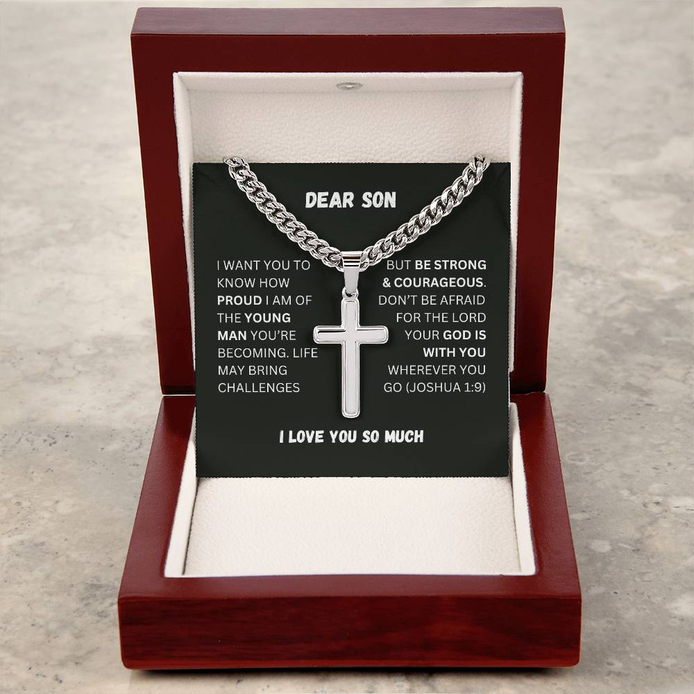 Dear Son Cross Necklace