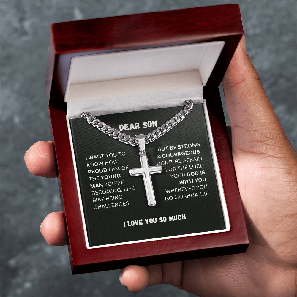 Dear Son Cross Necklace