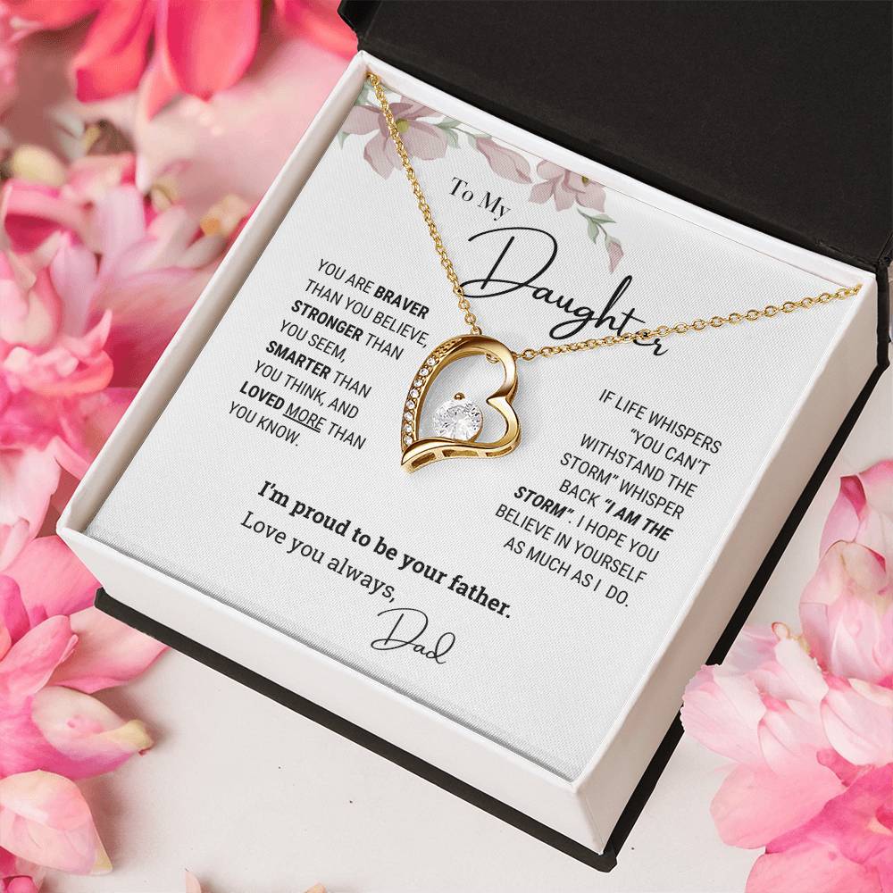 (ALMOST SOLD OUT) To My Beautiful Daughter Necklace Gift