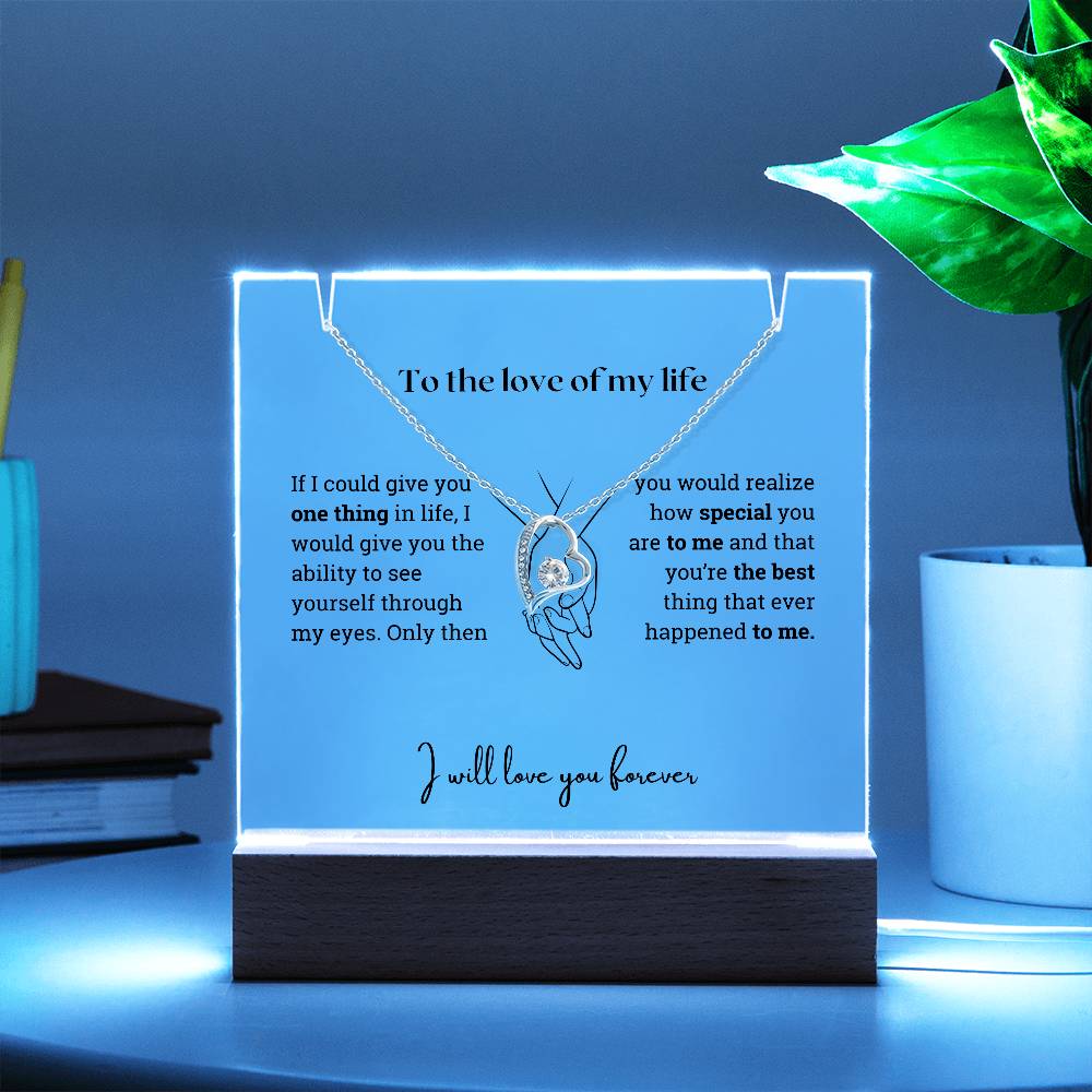 To the Love of My Life Keepsake | Lamp and Necklace -