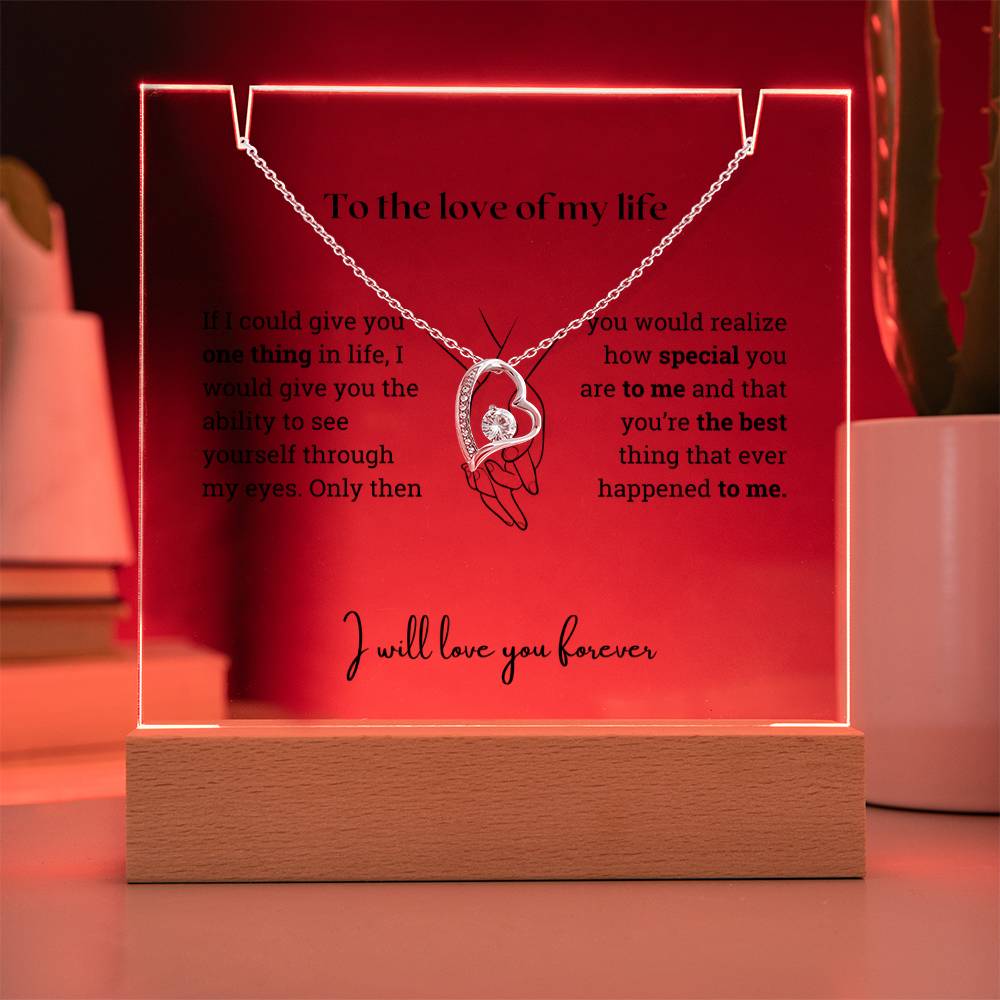 To the Love of My Life Keepsake | Lamp and Necklace -