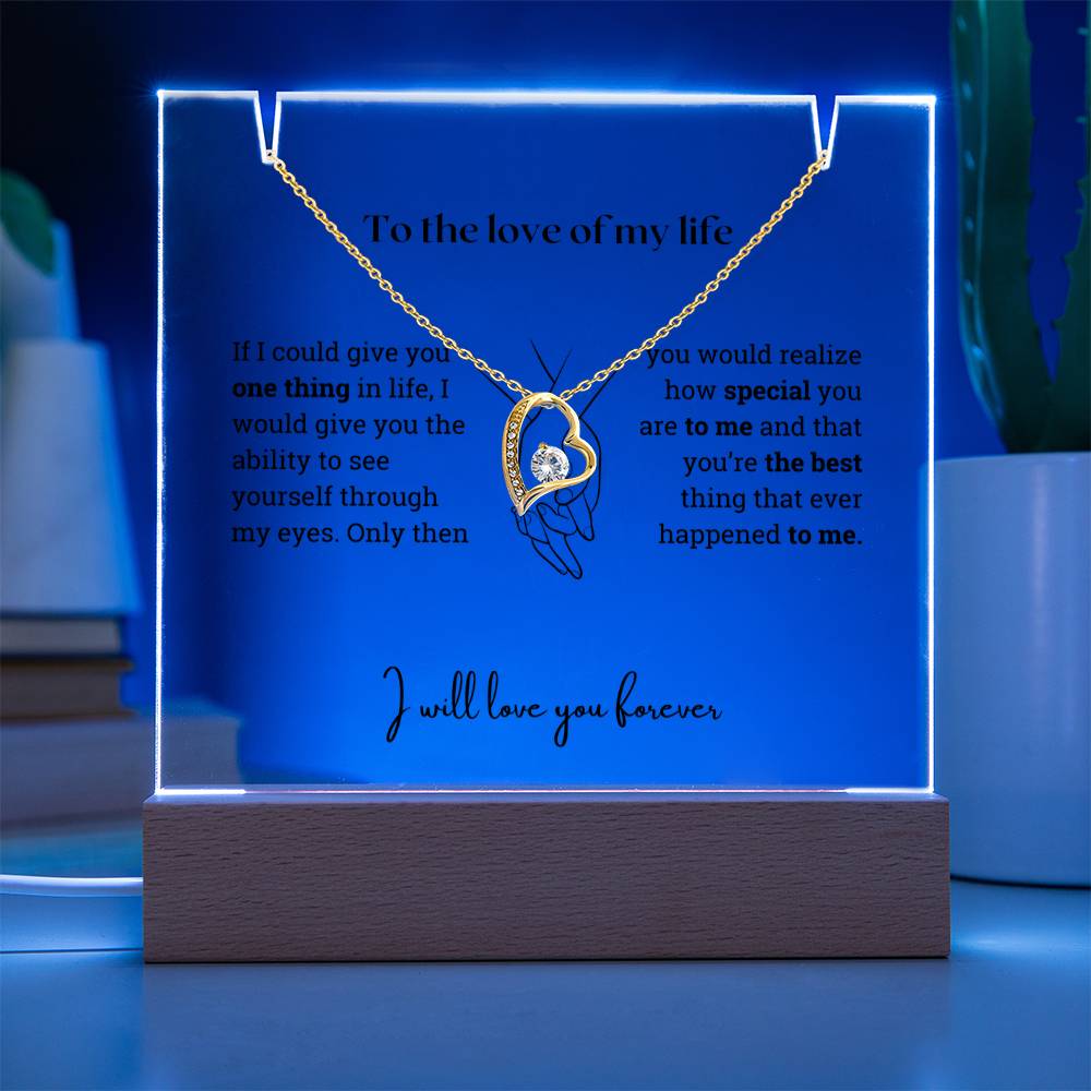 To the Love of My Life Keepsake | Lamp and Necklace -