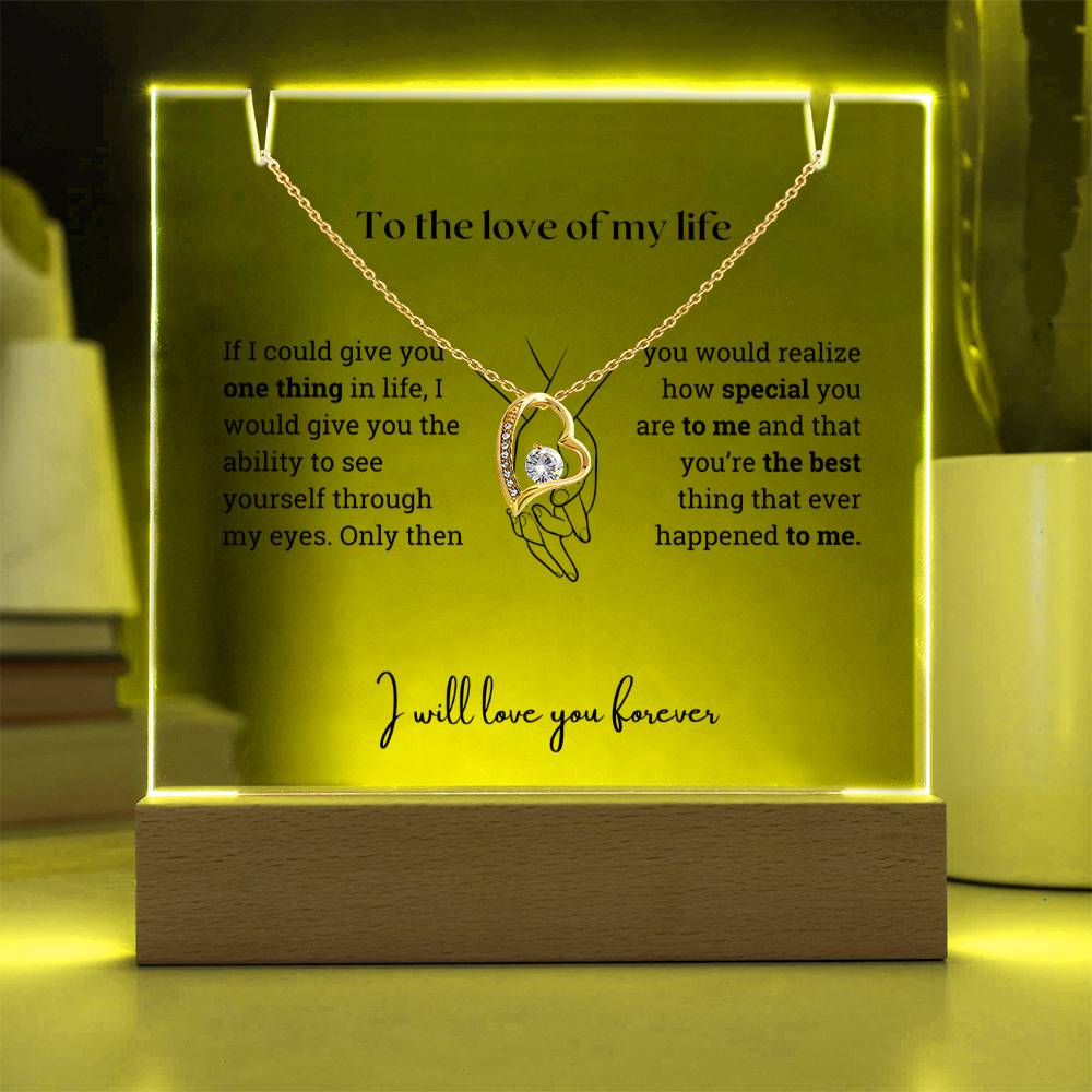 To the Love of My Life Keepsake | Lamp and Necklace -