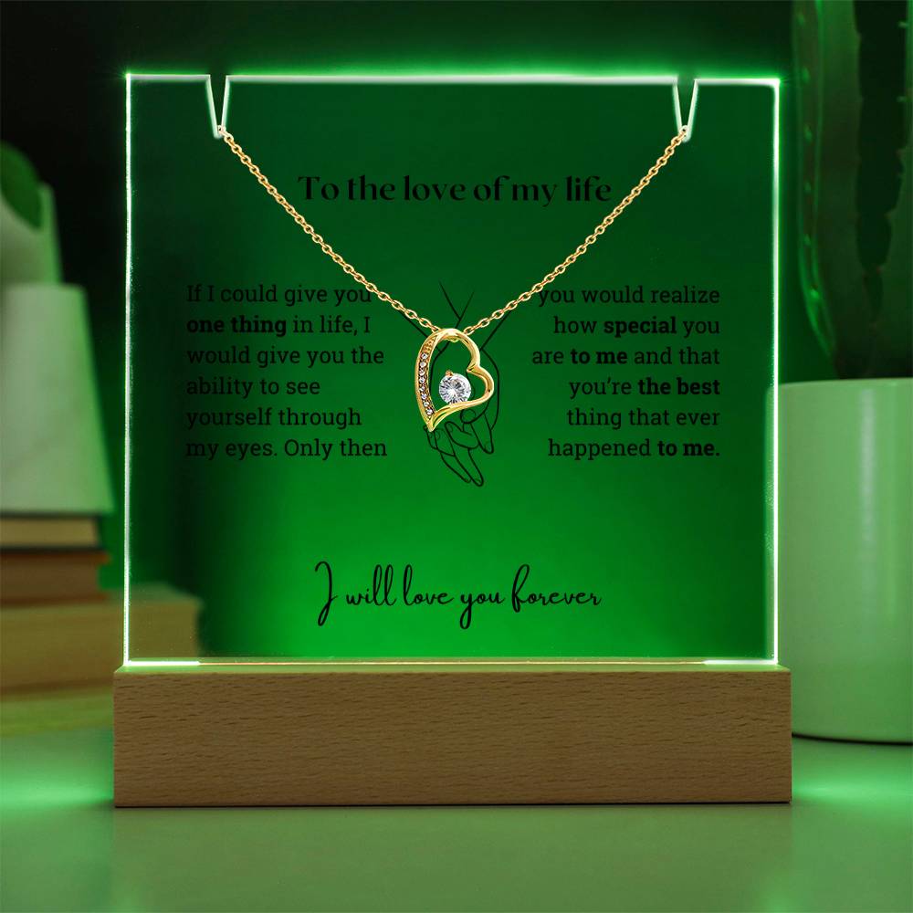 To the Love of My Life Keepsake | Lamp and Necklace -